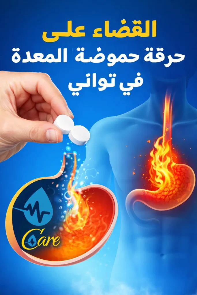 القضاء على حرقة حموضة المعدة في ثواني