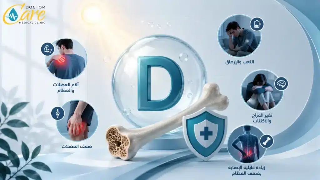 ماهي اعراض نقص فيتامين د